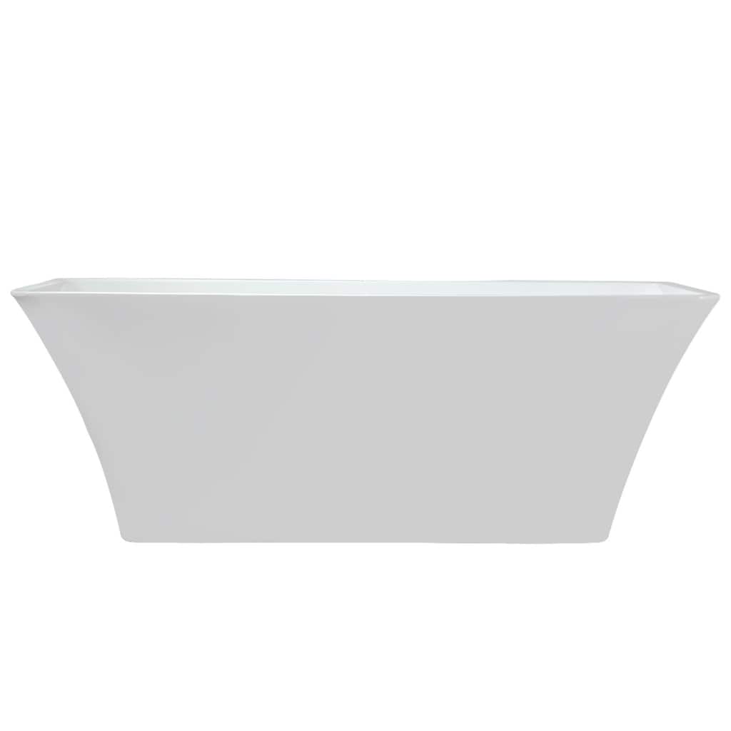 Vinter 59 in. Freestanding Acrylic Flatbottom Soaking Bathtub in White