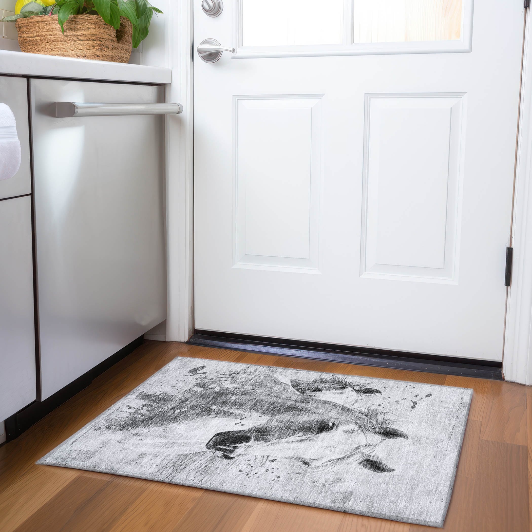 Machine Washable Indoor/ Outdoor Horse Chantille Rug