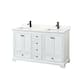 Option White / Giotto Quartz Top / Matte Black Hardware