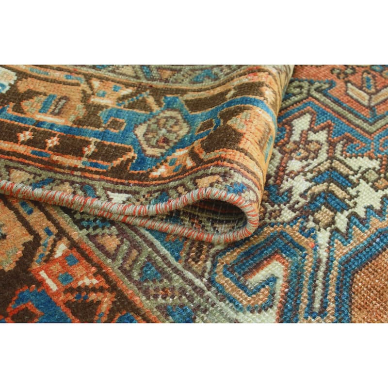 Fine Vintage Distressed Meyramgu Rust/Brown Rug - 5'3" x 7'7"