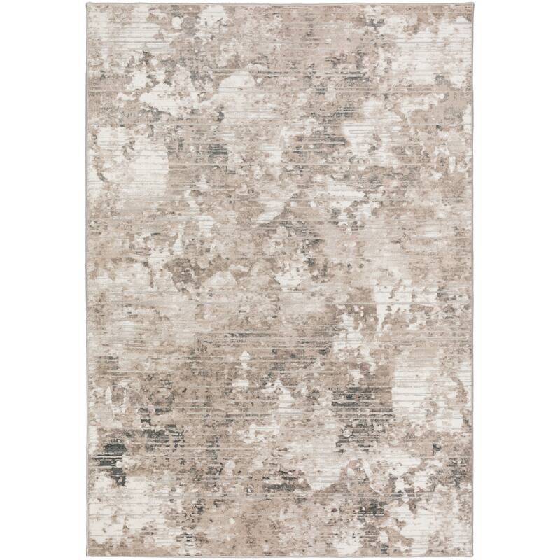 Ansley Vintage Dressed Abstract Rug - 5' 1" x 7' 5" - Tan - Rectangle