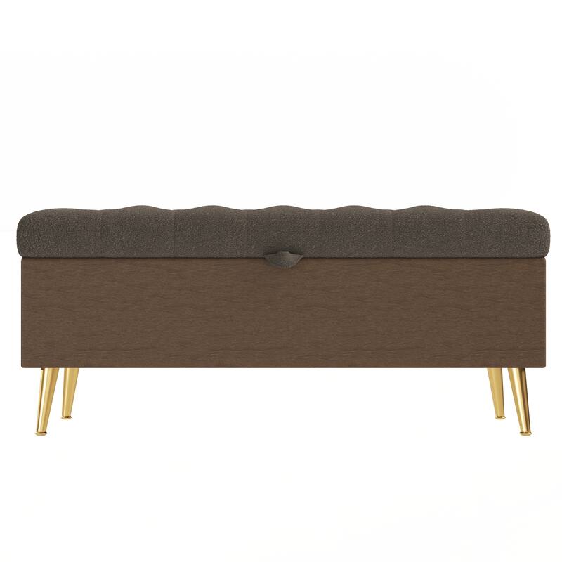 Modern Storage Ottoman Bench Upholstered Bedroom Bench