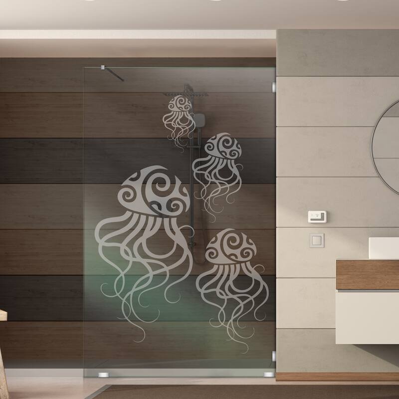 Frameless Fixed Shower Glass Panel - 29-1/2"x75"-Left - Non-Private