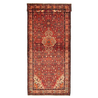 ECARPETGALLERY Hand-knotted Andelz Red Wool Rug - 3'8 x 9'6