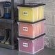 preview thumbnail 4 of 2, Sterilite 18689004 Versatile Clear Organizing Storage File Box w/ Lid (16 Pack) - 18.5 x 14 x 11 inches