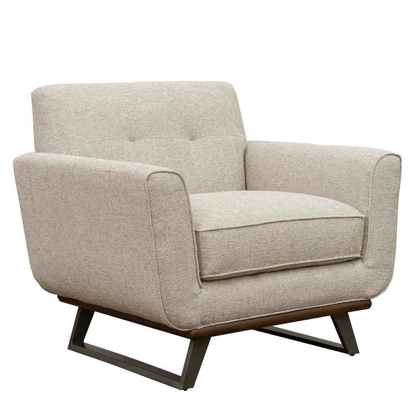 Willow Beige Tufted Mid-century Modern Chair. Opens flyout.