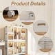 preview thumbnail 8 of 12, Baby Wardrobe Storage Cabinet with Doors Rods and 12 Cubes White
