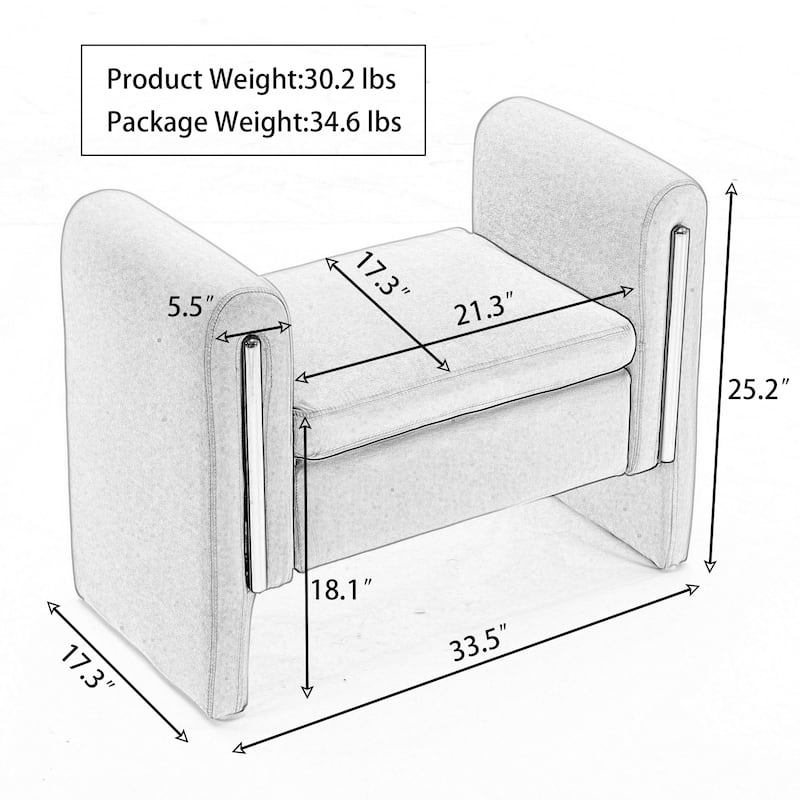 Single Bench Shoe Bench Makeup Bench For Bedroom Indoor