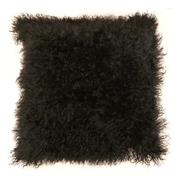 Faux Fur Pillow with Removable Cover and Zipper Closure - Bed Bath