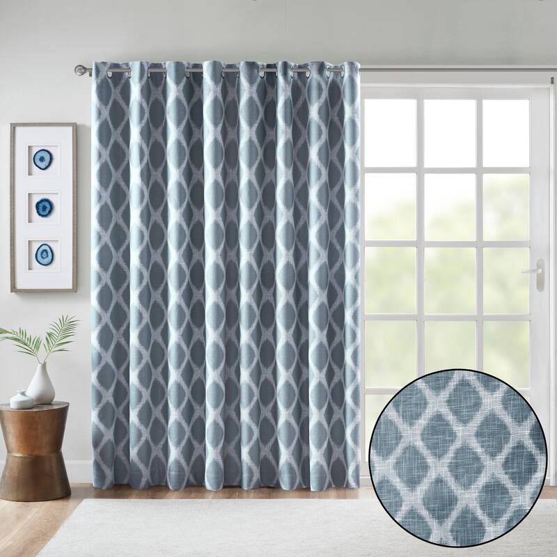 SunSmart Kagen Printed Ikat Blackout Patio Curtain