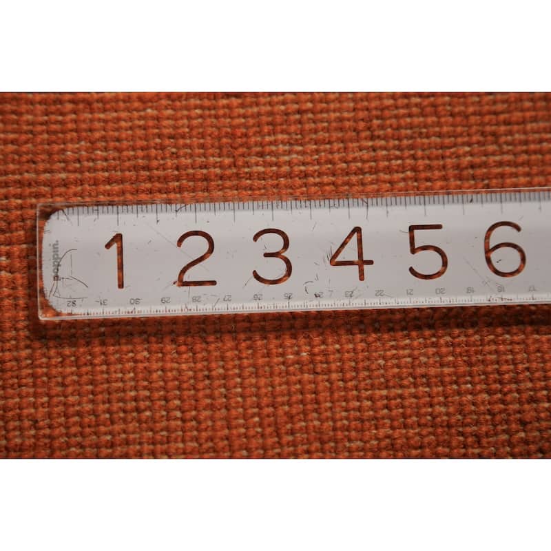 Orange Gabbeh Oriental Runner Rug Hand-Knotted Wool Carpet - 3'0" x 9'10"