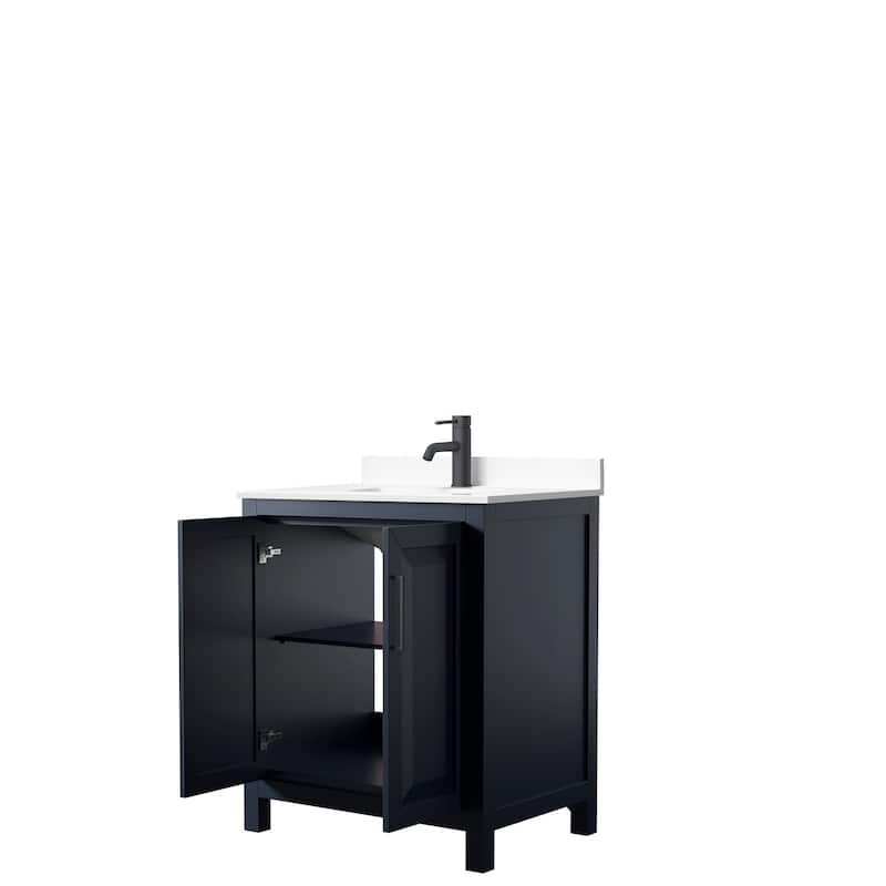 Daria 30 Inch Single Vanity, Cultured Marble Top