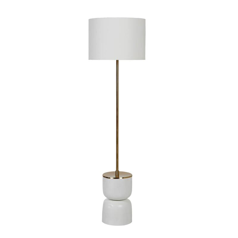 Skye 60" Floor Lamp with Linen Shade, White