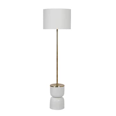 Skye 60" Floor Lamp with Linen Shade, White