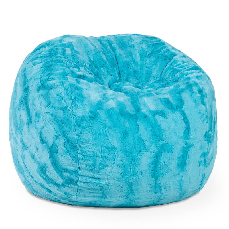 Jaxx Saxx 3 Foot Bean Bag Chair For Kids - Faux Fur - Fun Colors