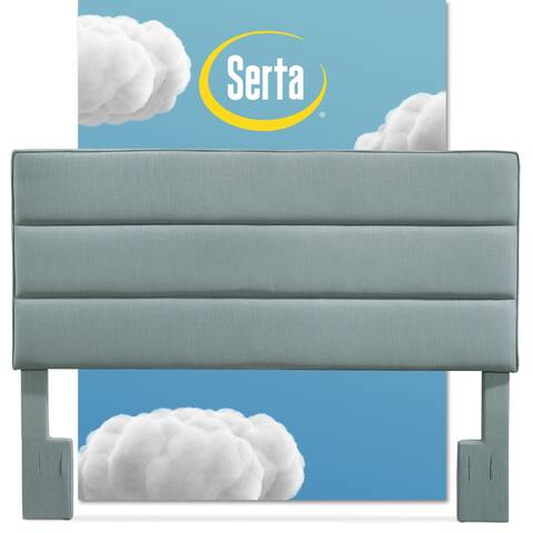 Serta Palisades Upholstered Headboard, Queen Size, Light Blue