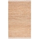 preview thumbnail 7 of 6, SAFAVIEH Handmade Natural Fiber Barbera Farmhouse Tassel Jute Rug 3' x 5' - Natural/Ivory - Rectangle