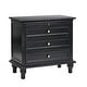 preview thumbnail 43 of 51, Muriel Farmhouse 3 Drawers Nightstand with Built-In Outlets by HULALA HOME