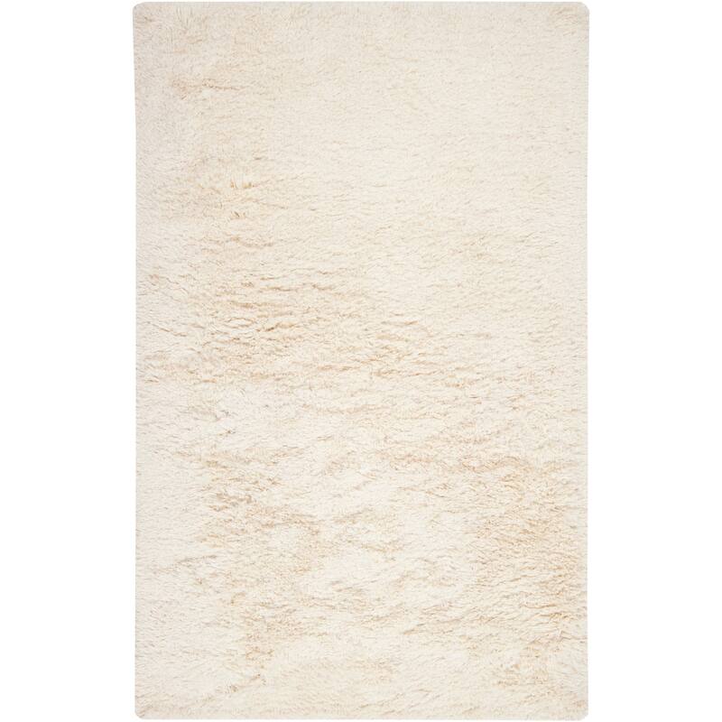 The Curated Nomad Baden Hand-woven Wool Soft Shag Area Rug