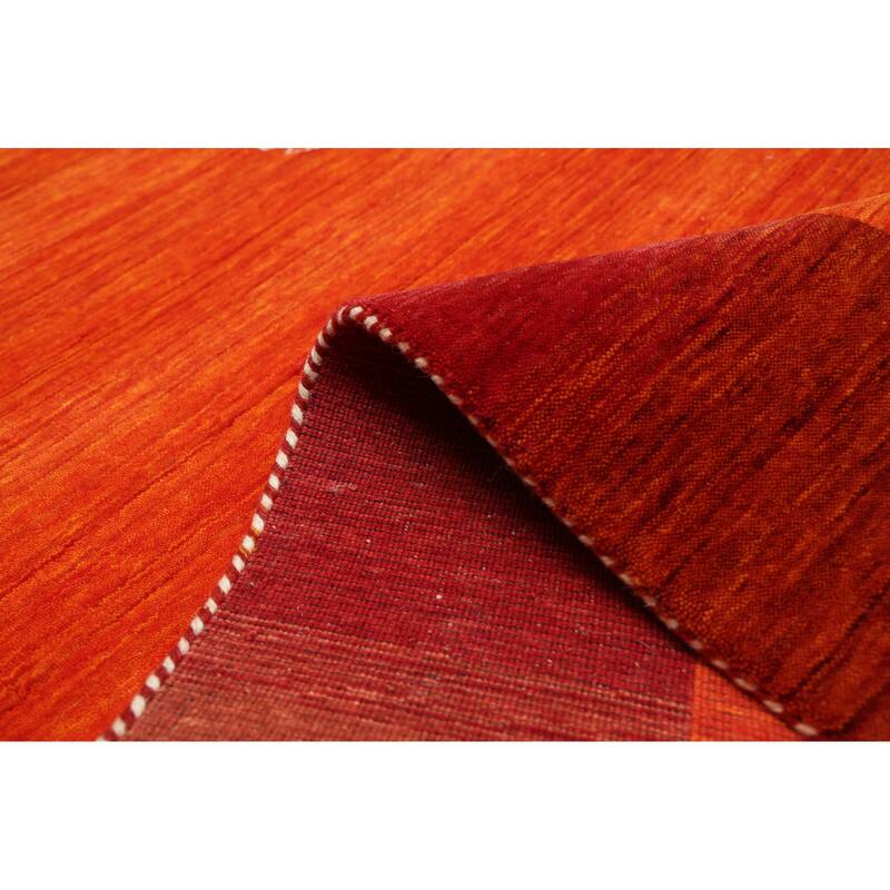 ECARPETGALLERY Hand Loomed Kashkuli Gabbeh Light Red Wool Rug - 5'7 x 8'0