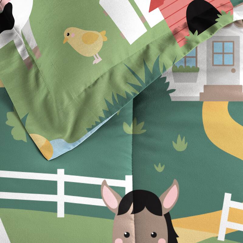 Dream Factory Barnyard Animals Bed-In-A-Bag Comforter Set