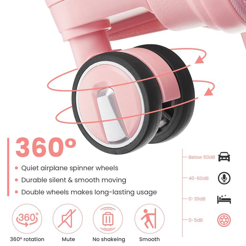 Luggage Sets 4 Piece with Spinner Wheel, Hardside Suitcase Set with TSA Lock, Expandable Luggage for Men and Women Travel