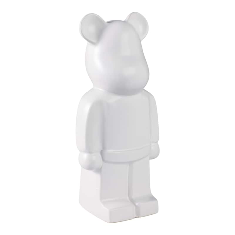 Ceramic Decorative Object Modern Minimalist Bear Figurine Home Decor - 4.75" x 4" x 11.5"