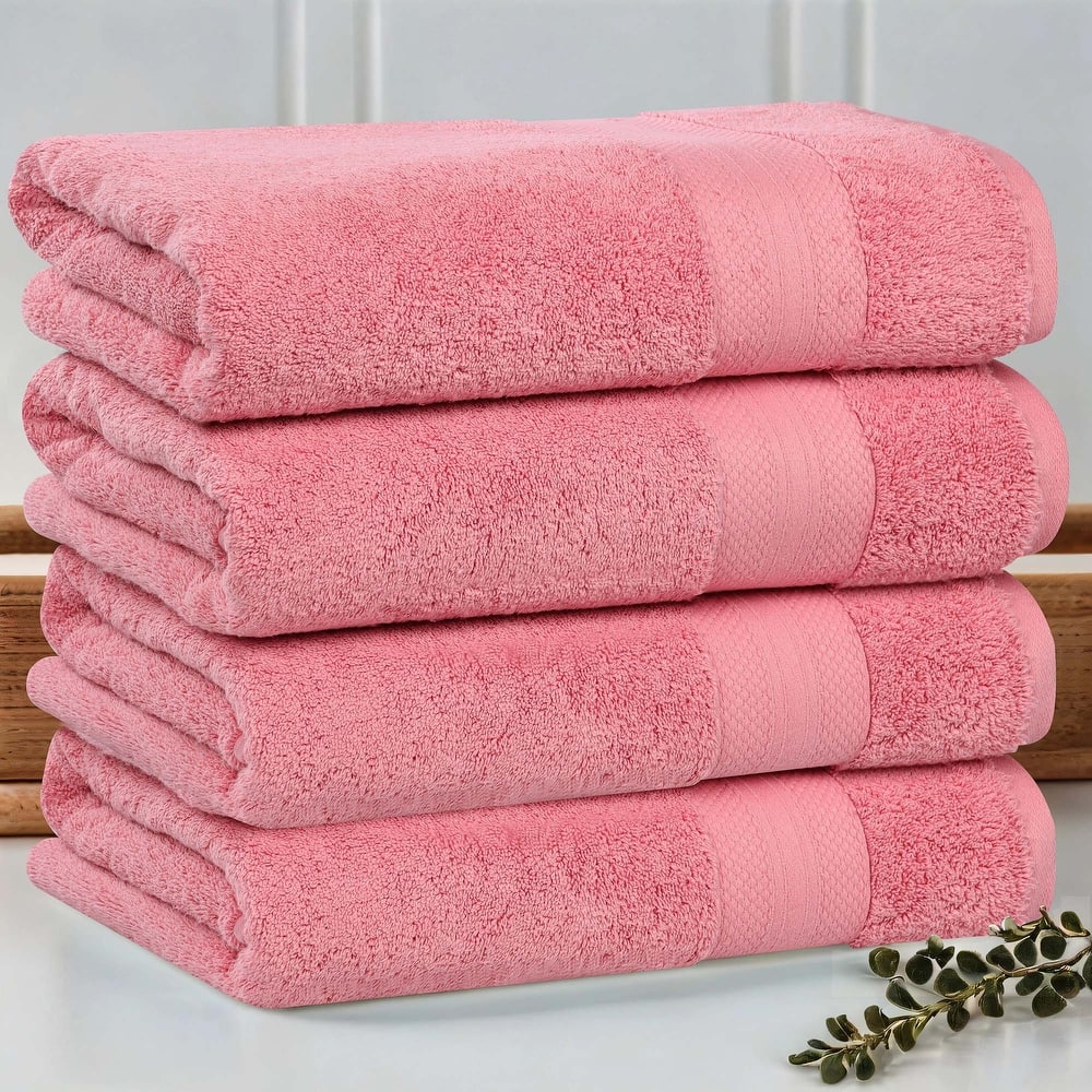 Superior Aria Turkish Cotton Heavyweight Bath Towel Set of 4