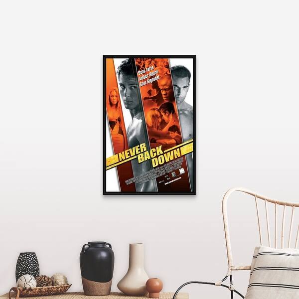 Never Back Down 2008 Movie Poster Belgian Black Float Frame Canvas Art Overstock 27371347