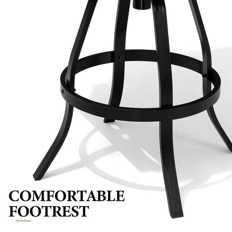 Outdoor Patio Sunbrella Fabric Swivel Aluminum Bar Stools