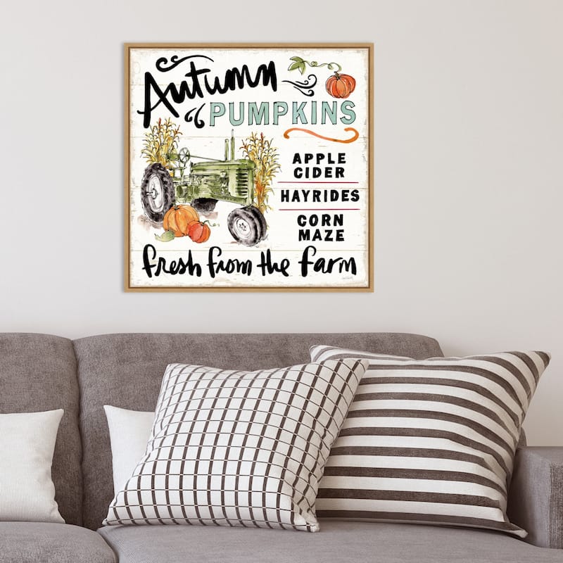 Amanti Art Harvest Times X Framed Canvas Wall Art