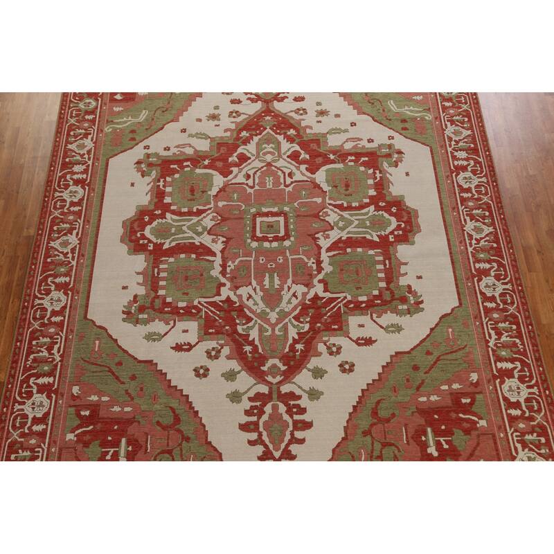 Heriz Serapi Turkish Oriental Traditional Area Rug Wool Hand-knotted - 9'9" x 13'0"