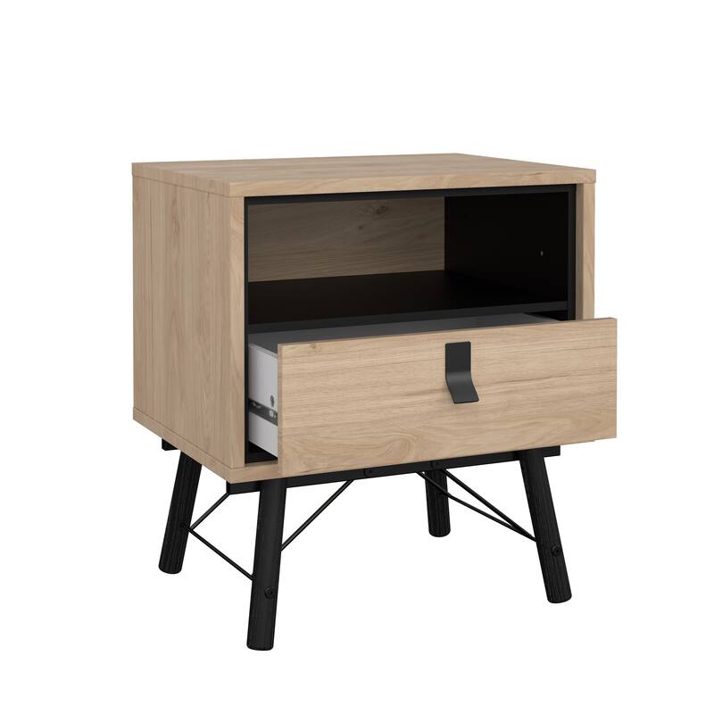 Carson Carrington Ry Nightstand with 1 Drawer and Open Shelf