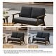 preview thumbnail 42 of 90, Casual Wood Outdoor Patio Sofa Loveseat with Cushion