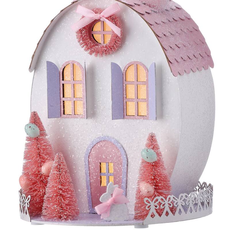 12.5" LED Easter Bunny House