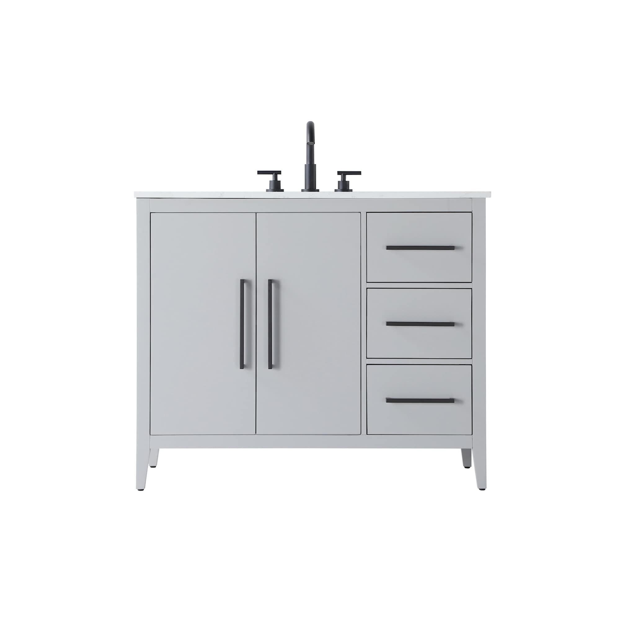 Elegant Lighting VF29342 Millie 42" Free Standing Single Basin Vanity