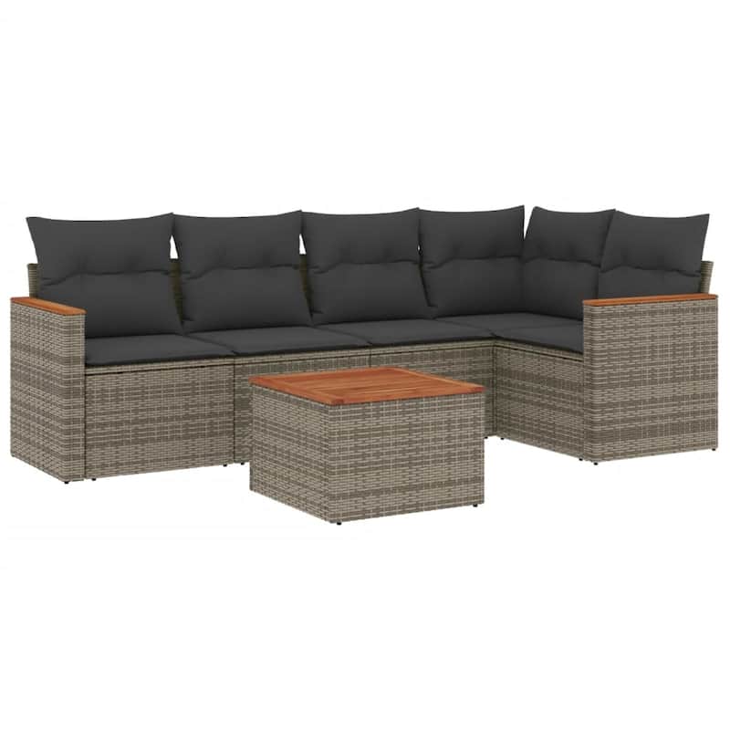 vidaXL Garden Sofa Set Black