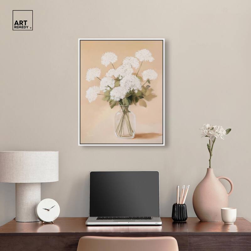 Lace in a Vase I Canvas by Art Remedy
