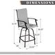 preview thumbnail 53 of 67, 7-Piece Patio Bar Stool Set Textilene Swivel Stools