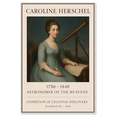 Early Female Astronomer Canvas by Art Remedy