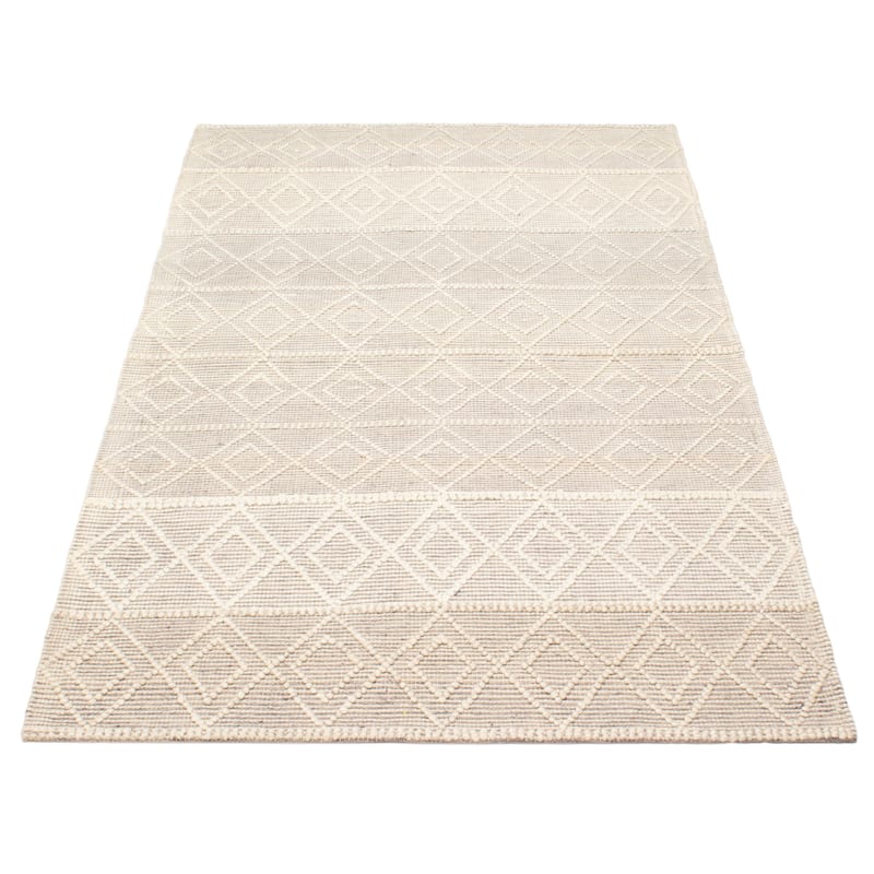 ECARPETGALLERY Braid weave Sienna Cream Wool Rug - 5'0 x 8'0
