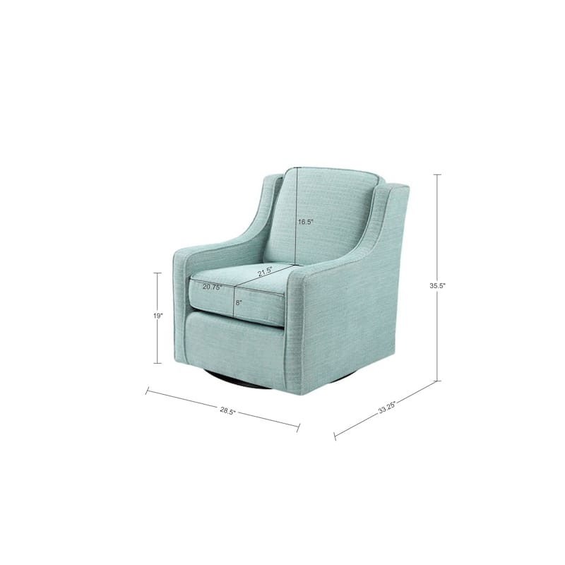 Madison Park Harris Upholstered Swivel Armchair