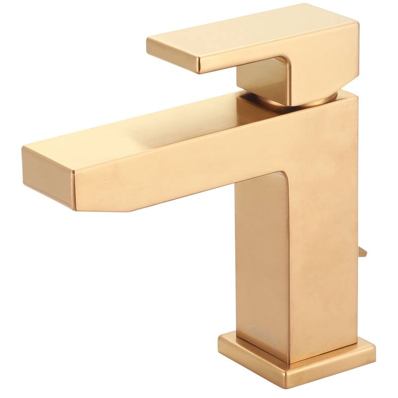 Pioneer Faucets Mod 1.2 GPM Single Hole Bathroom Faucet with Brass - PVD Brushed Gold