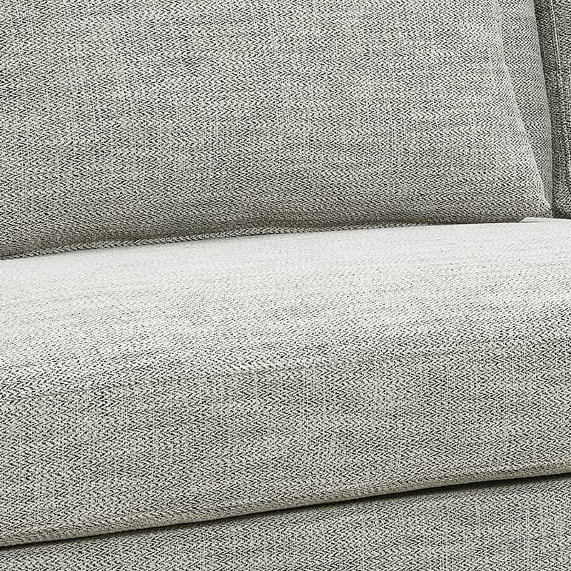 Sagebrook Home Elegant Oak Wood 3-Seat Upholstered and Bolstered Sofa - 90" x 36" x 34"