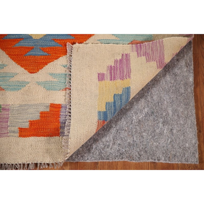 Southwestern Kilim Area Rug Flatweave Wool Carpet - 3'3"x 5'0"