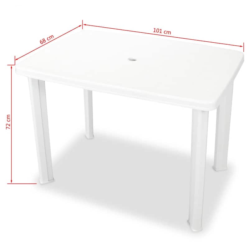 vidaXL Patio Bistro Set Outdoor Furniture Set Patio Table and Chairs Plastic - 39.8" x 26.8" x 28.3"