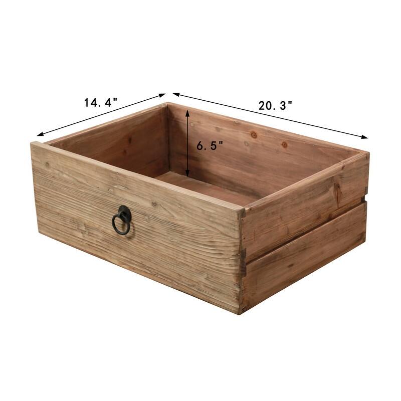 6-Drawer Chest 53Wx18Dx40H Weathered Natural Solid Pine