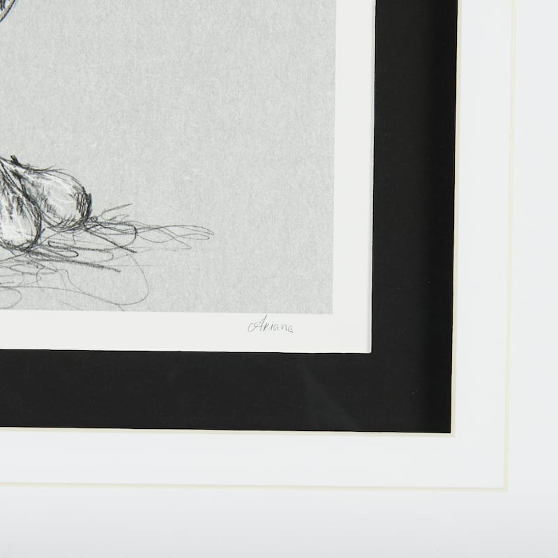 Botanical Sketches III (Grey) Framed Art Print