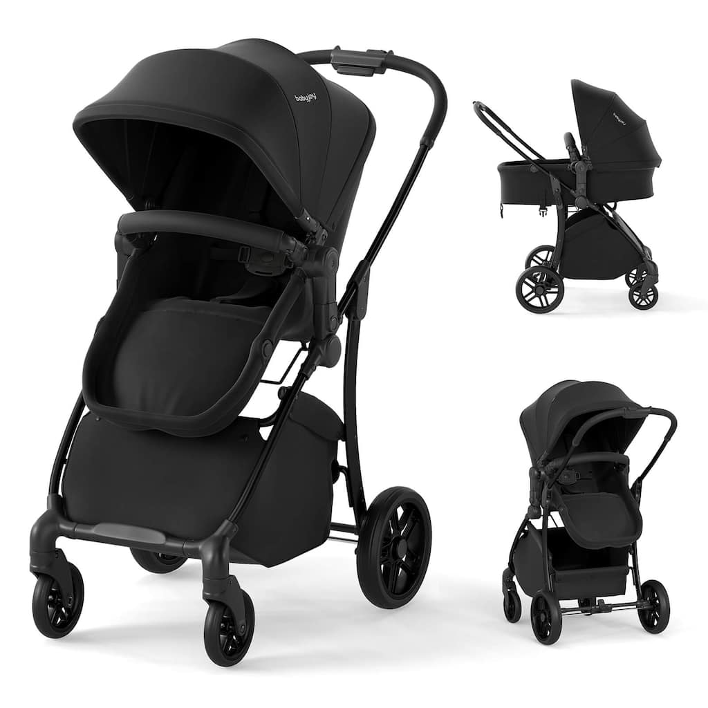 Babyjoy 2 in 1 Baby Stroller Folding High Landscape Pushchair with - See Details