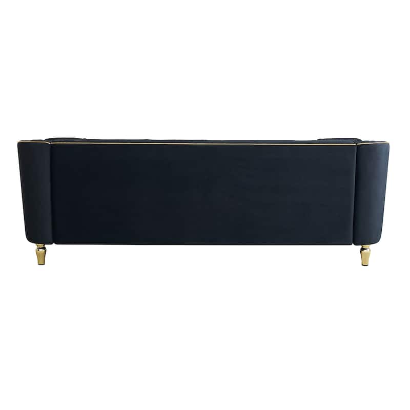 87.01"Modern Tufted Velvet Sofa ,Stylish And Comfortable For Living Room Sofa,Hotel Apartment